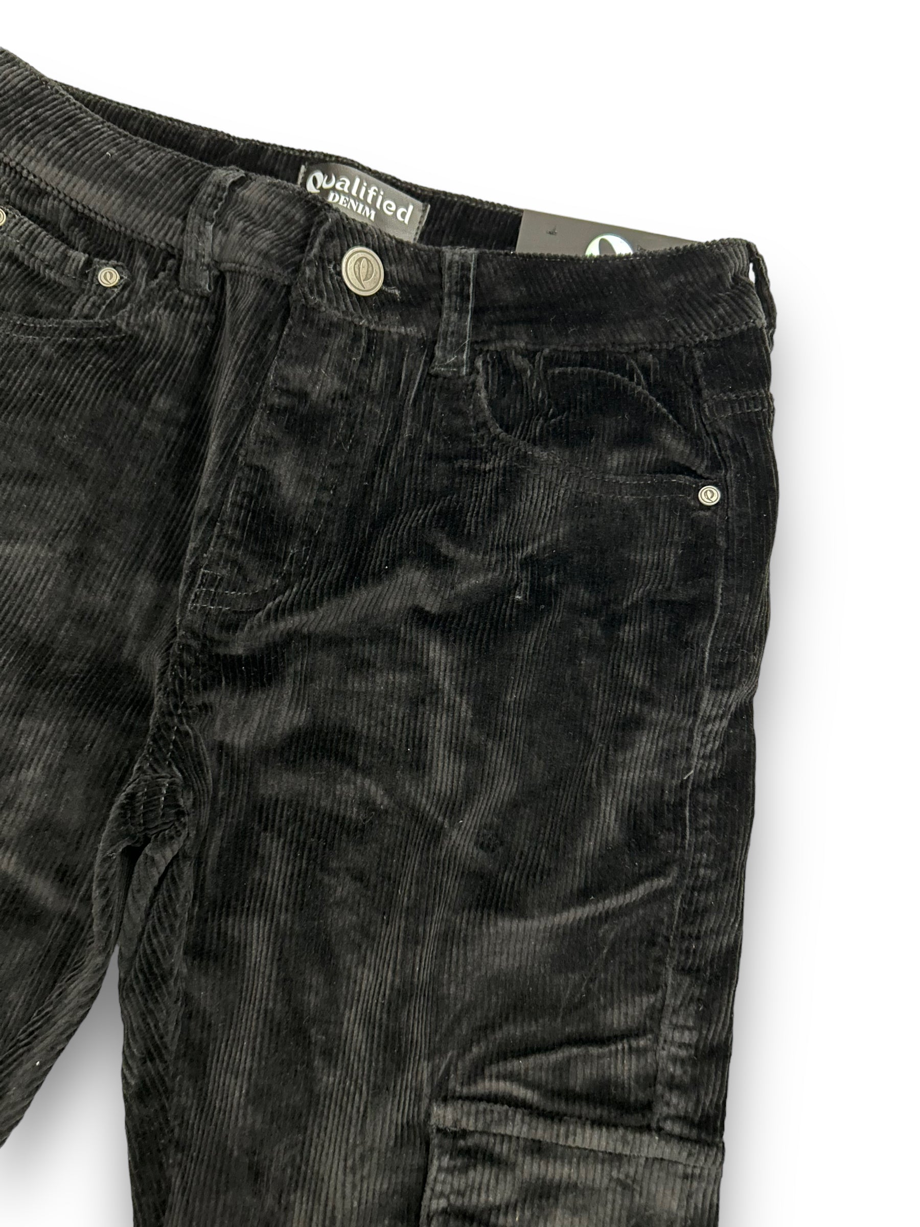 Qualified Denim Premium Slim Skinny Corduroy Cargo Pants