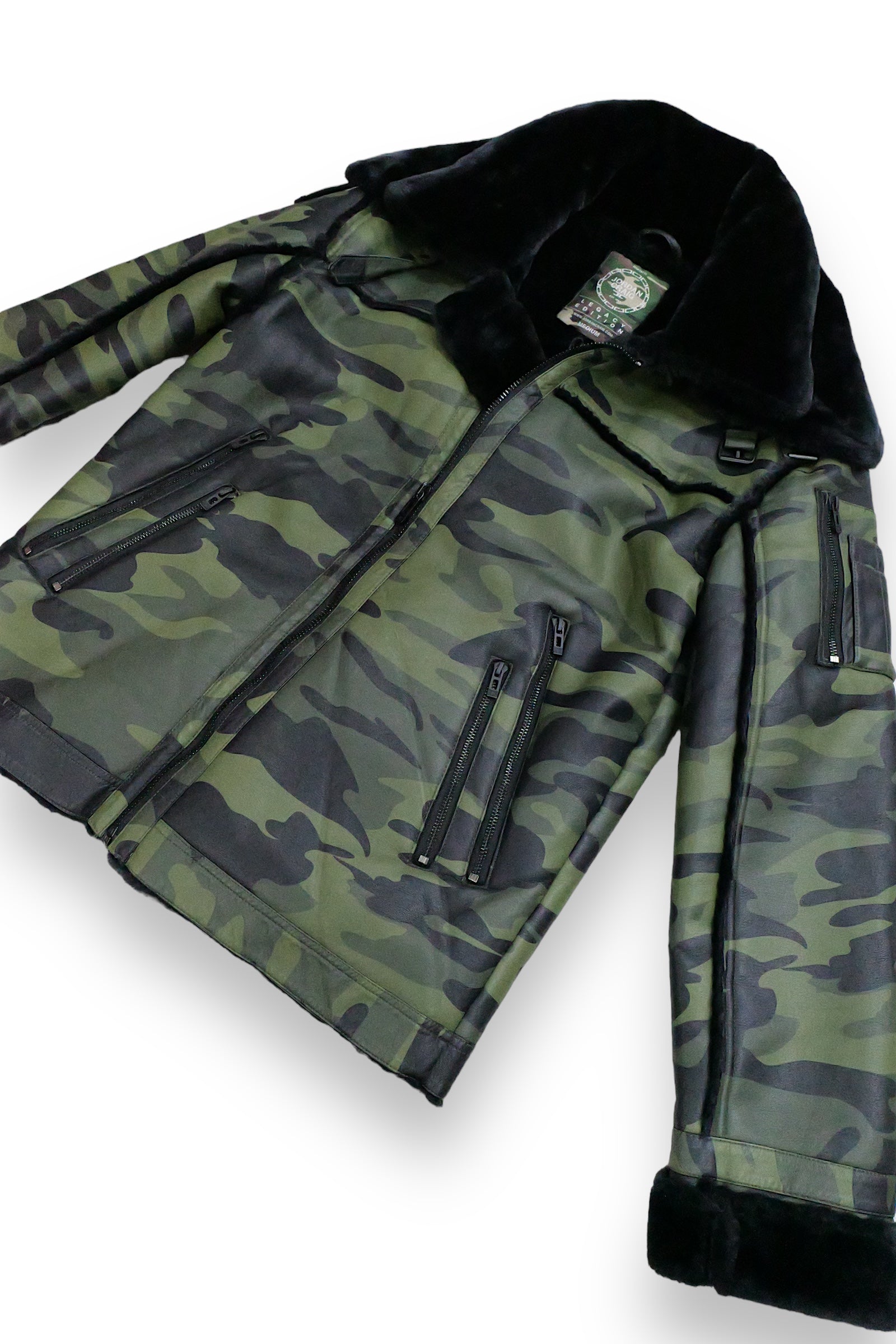 Jordan Craig Shearling Coat - Camo