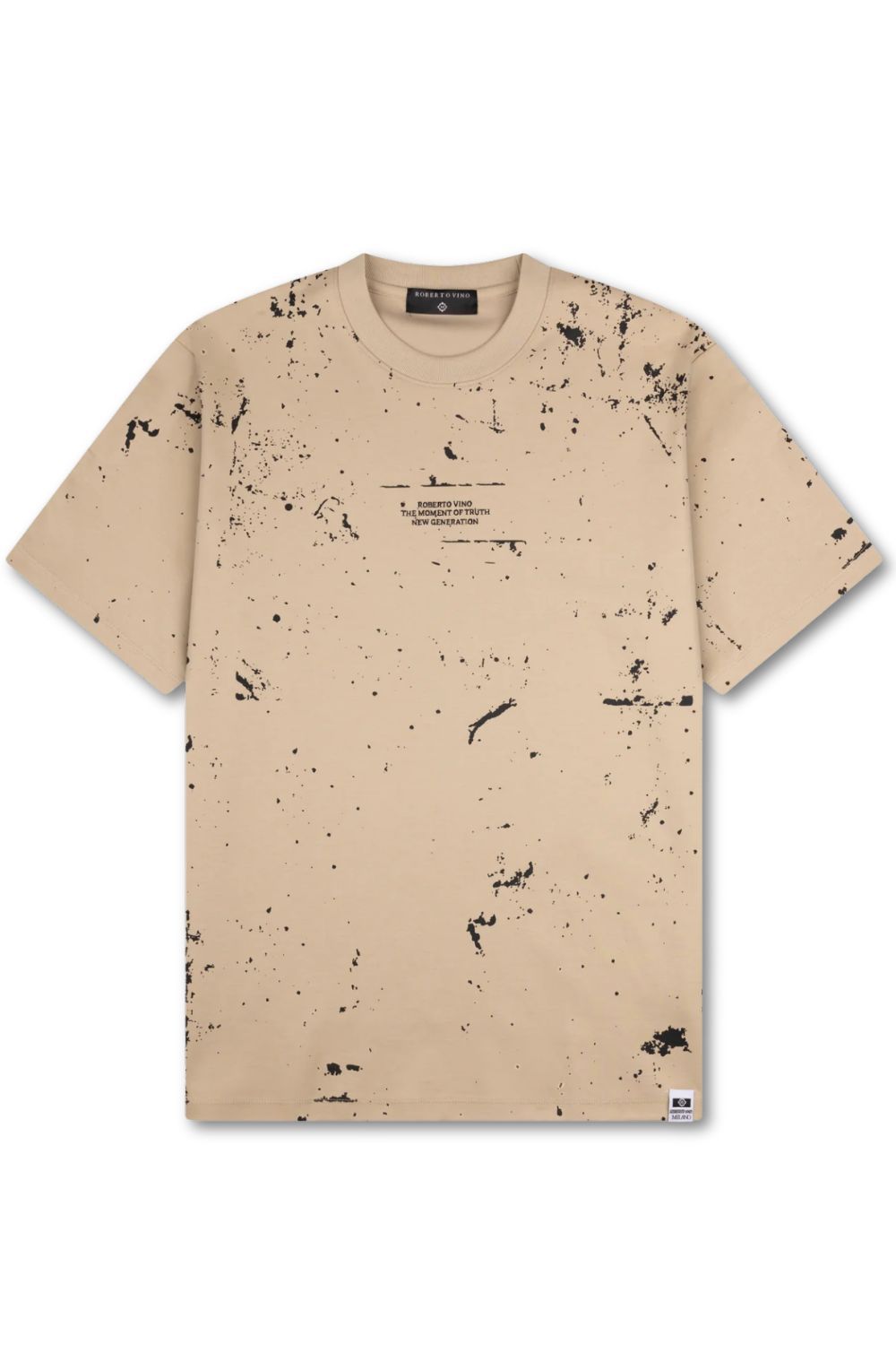 Roberto Vino Milano Oversized Moment Of Truth T-Shirt-Tan
