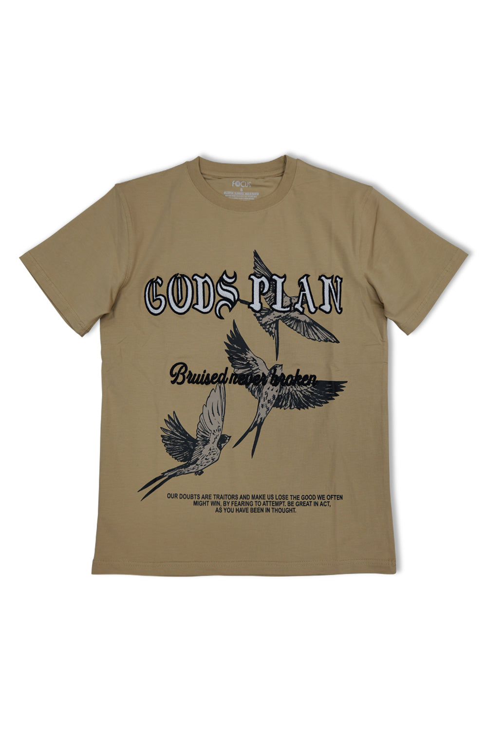 Focus Gods Plan Tee Khaki