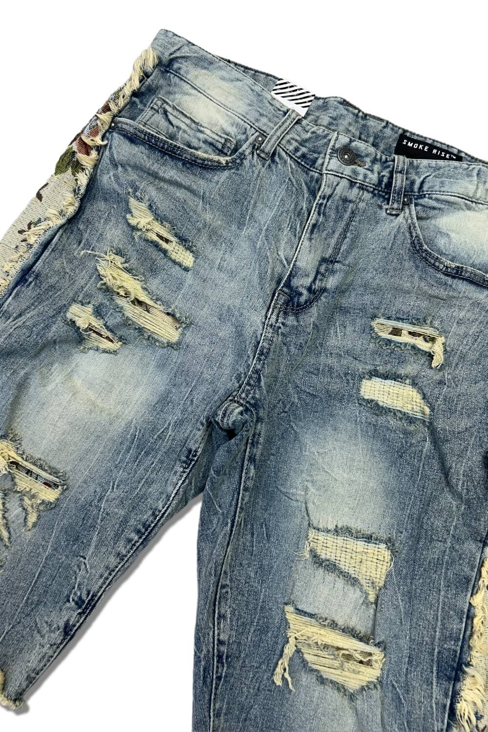 Smoke Rise - Tapestry Insert Shorts - Gladstone Blue