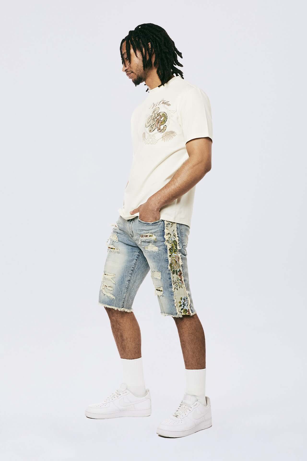 Smoke Rise - Tapestry Insert Shorts - Gladstone Blue