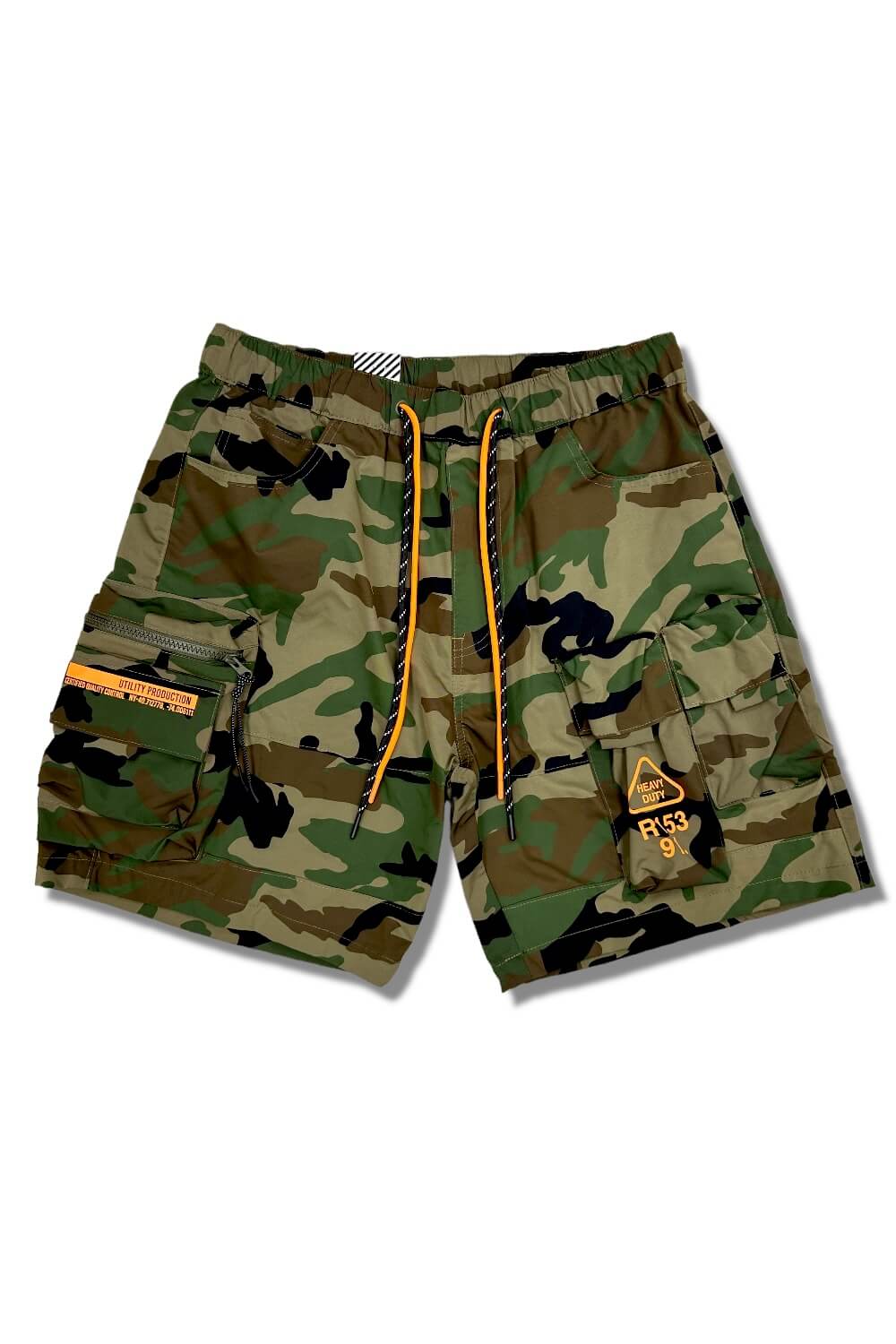 Smoke Rise - Utility Windbreaker Cargo Shorts - Wood Camo