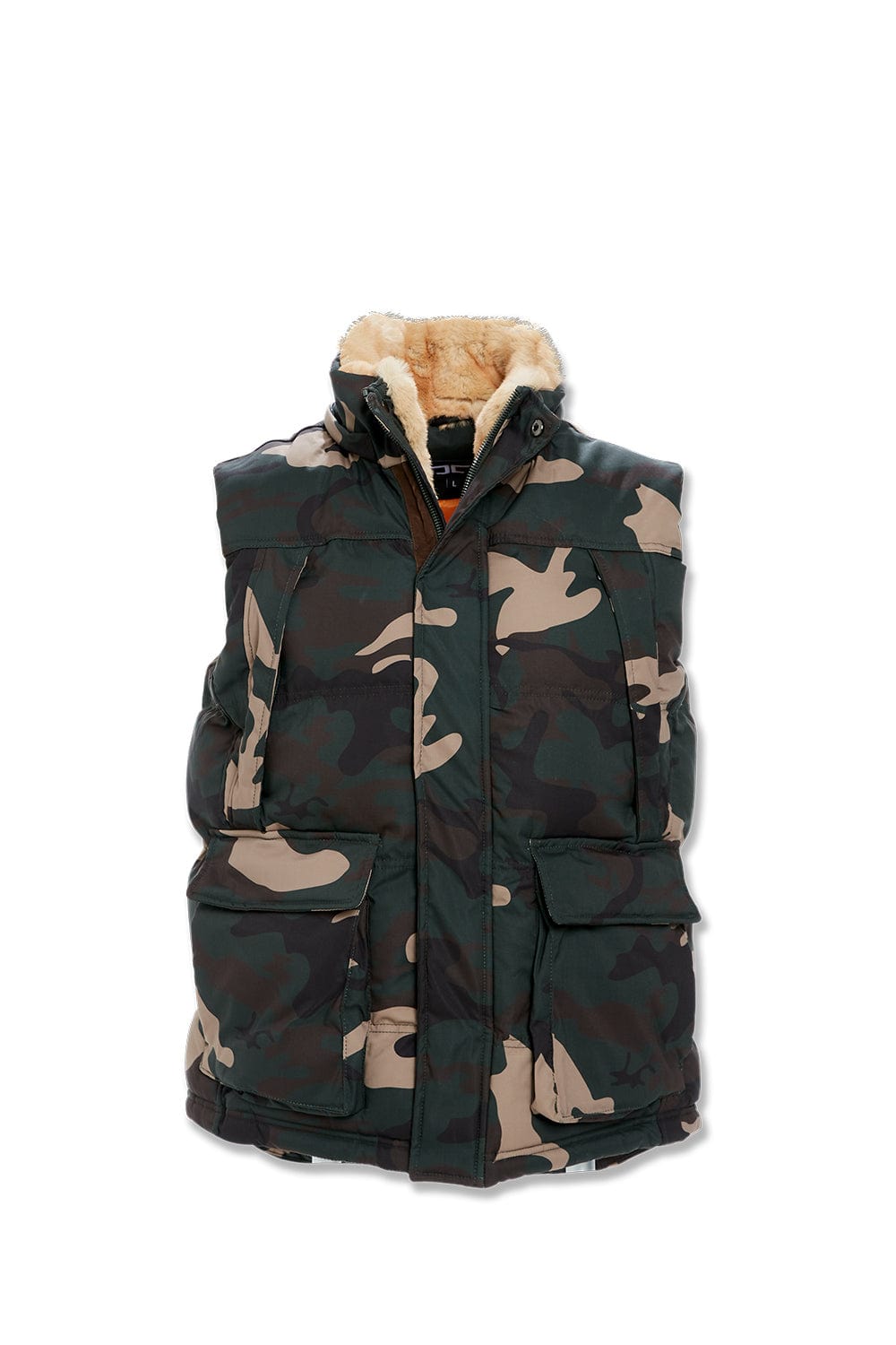 Jordan Craig Yukon Fur Lined Puffer Vest (Woodland)