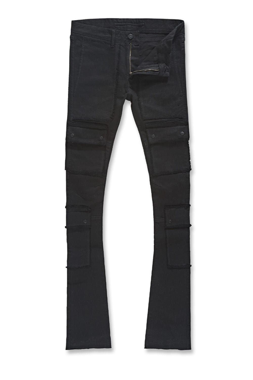 Jordan Craig Black Stacked Cargos
