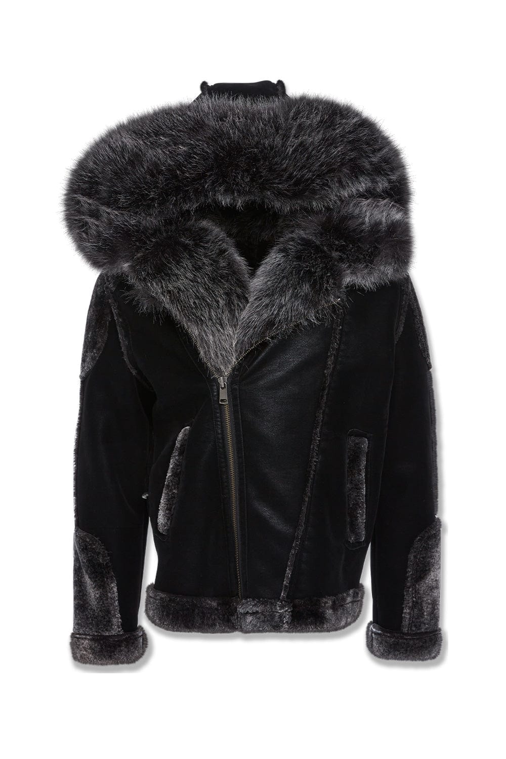 Jordan Craig EL Jefe Shearling Moto Jacket - Black