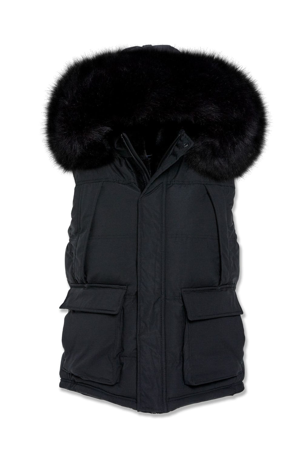Jordan Craig Yukon Fur Lined Puffer Vest (Black)