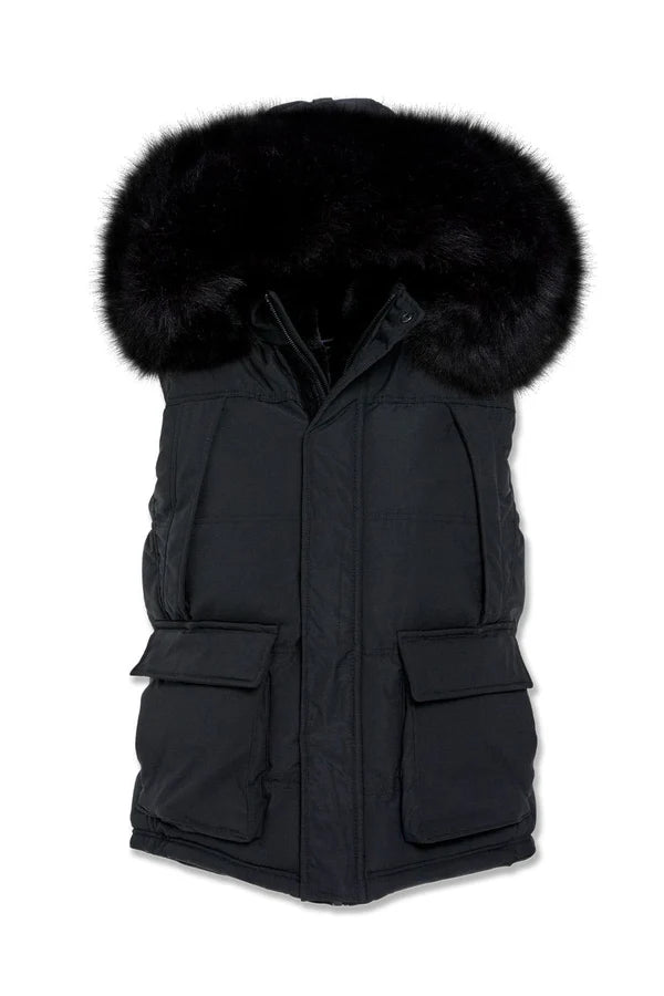Jordan Craig- Yukon Fur Lined Puffer Vest – Black