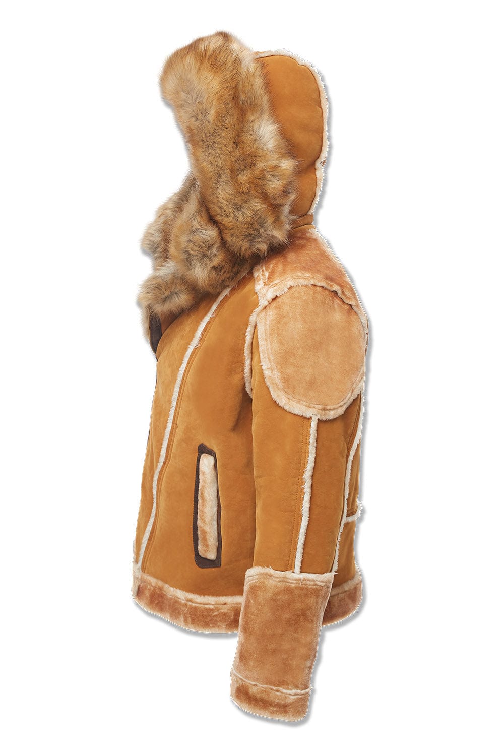 Jordan Craig EL Jefe Shearling Moto Jacket - Cognac
