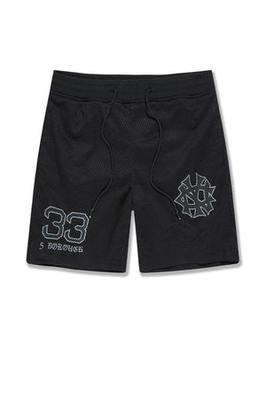 Jordan Craig - Retro - 5 Borough Mesh Shorts -Black
