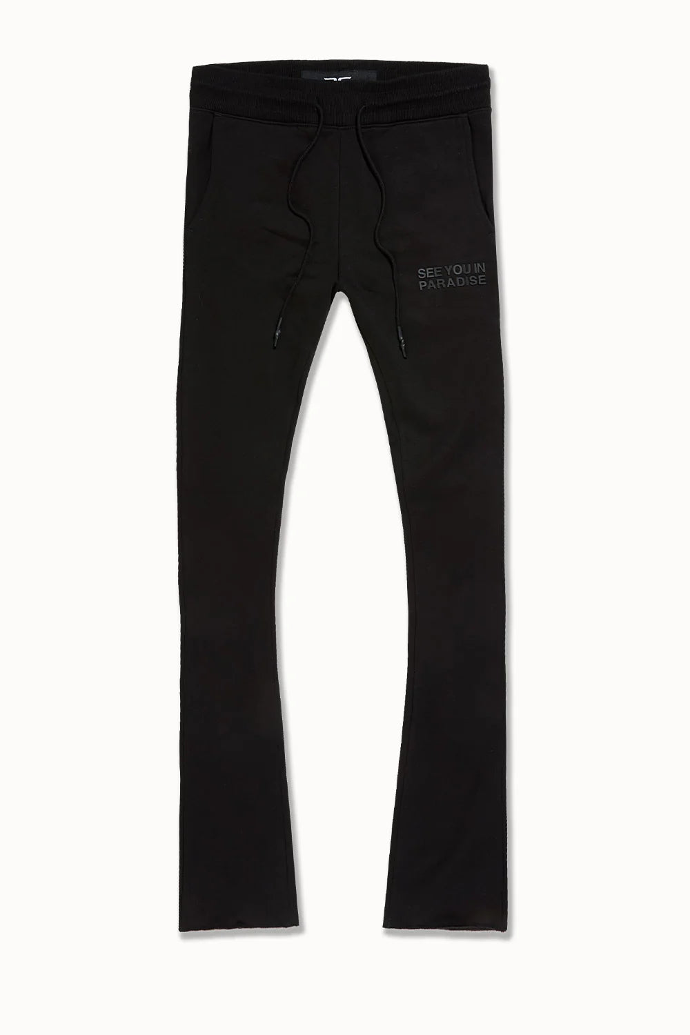 SYIP Tonal Stacked Sweatpants – Black