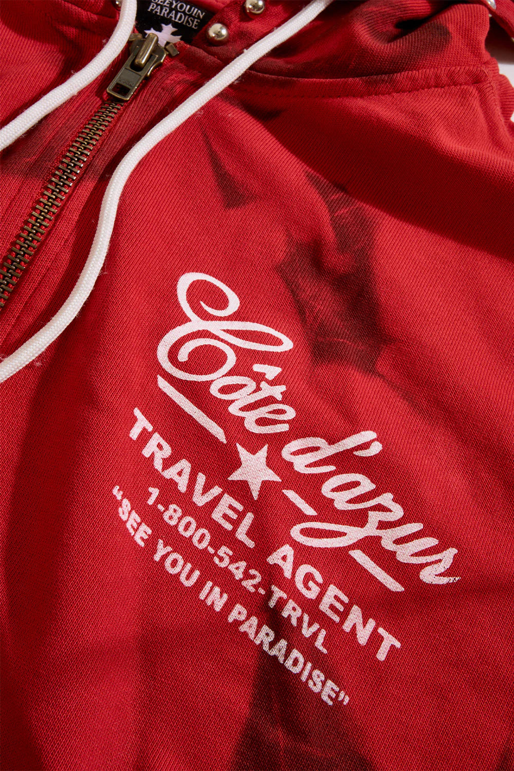 See you In Paradise-Icon Zip Up Hoodie- Red