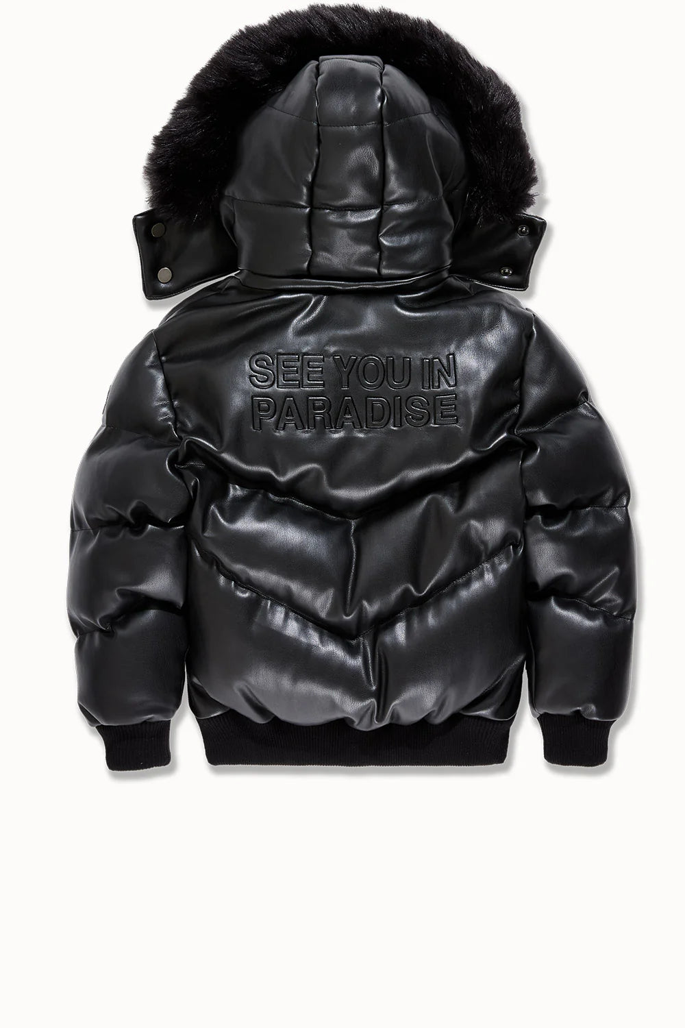 See You In Paradise-Kids The Wild One Puffer Jacket – Black
