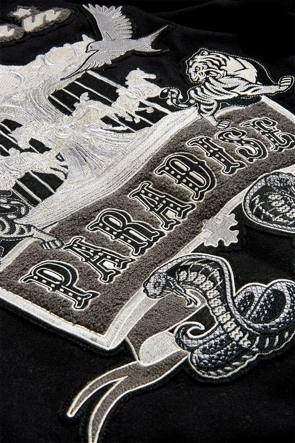 Smoke & Mirrors Varsity Jacket -Black