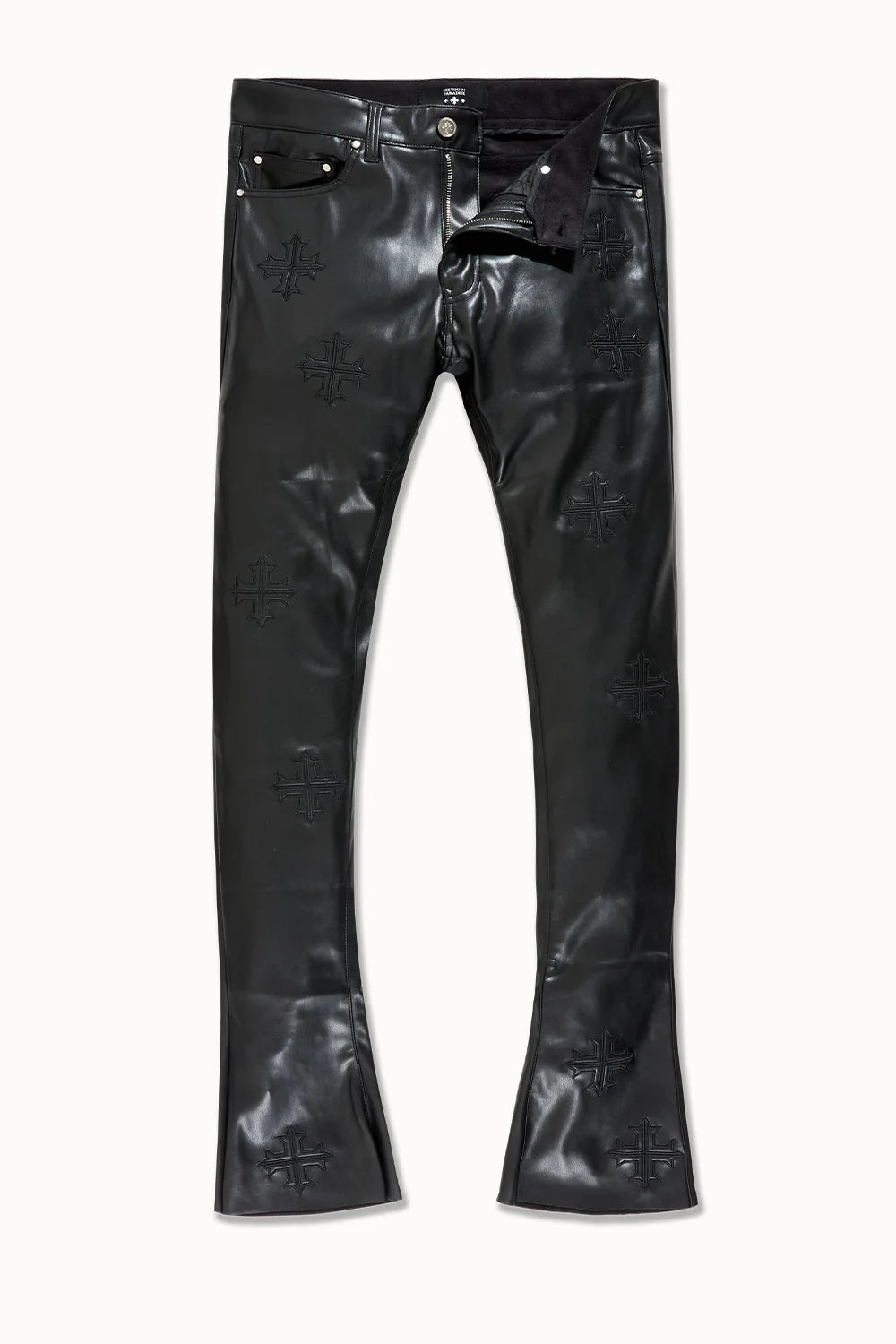 See You In Paradise-Skinny Stacked Inferno Pants – Black