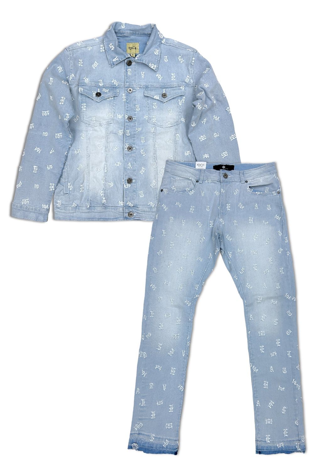 Focus Jean Set - Puzzled - Sky Blue