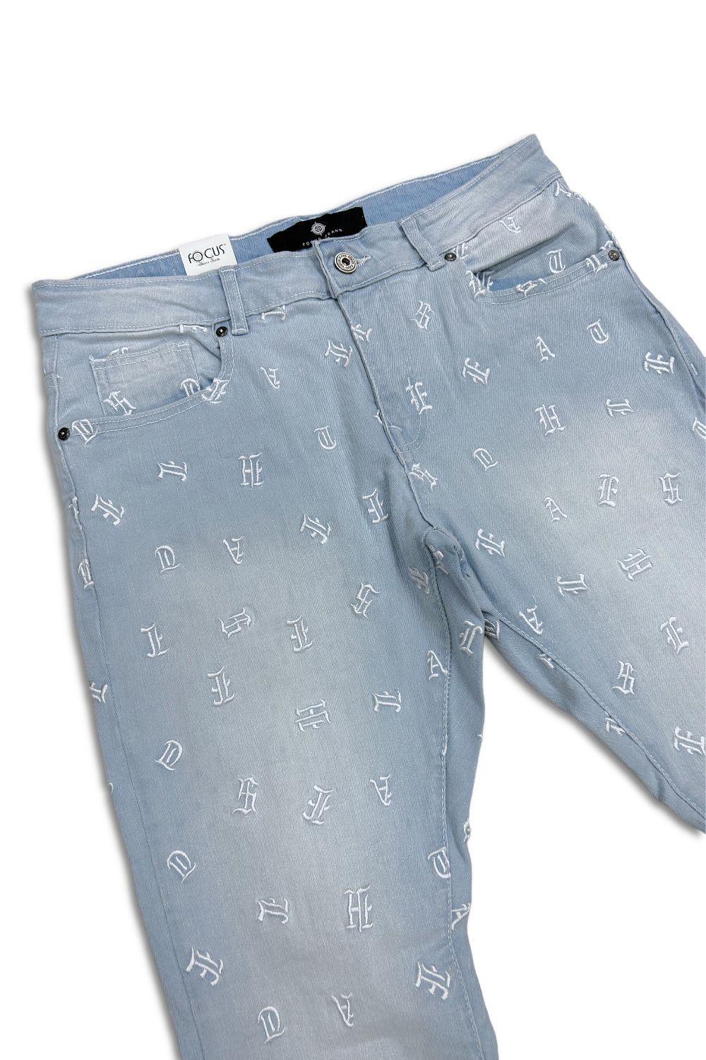 Focus Jean Set - Puzzled - Sky Blue