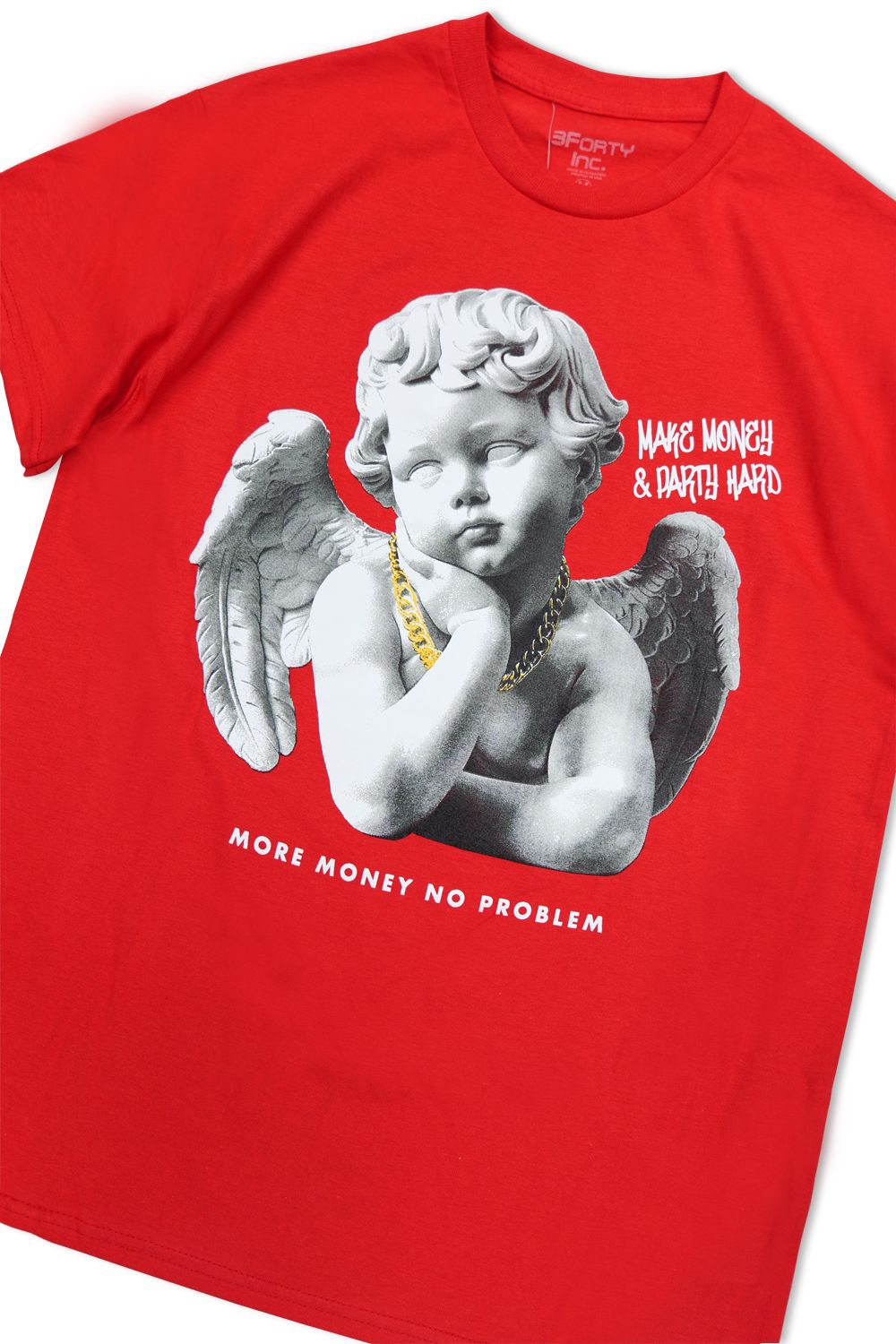 More Money No Problem Graphic T - Shirt - Red