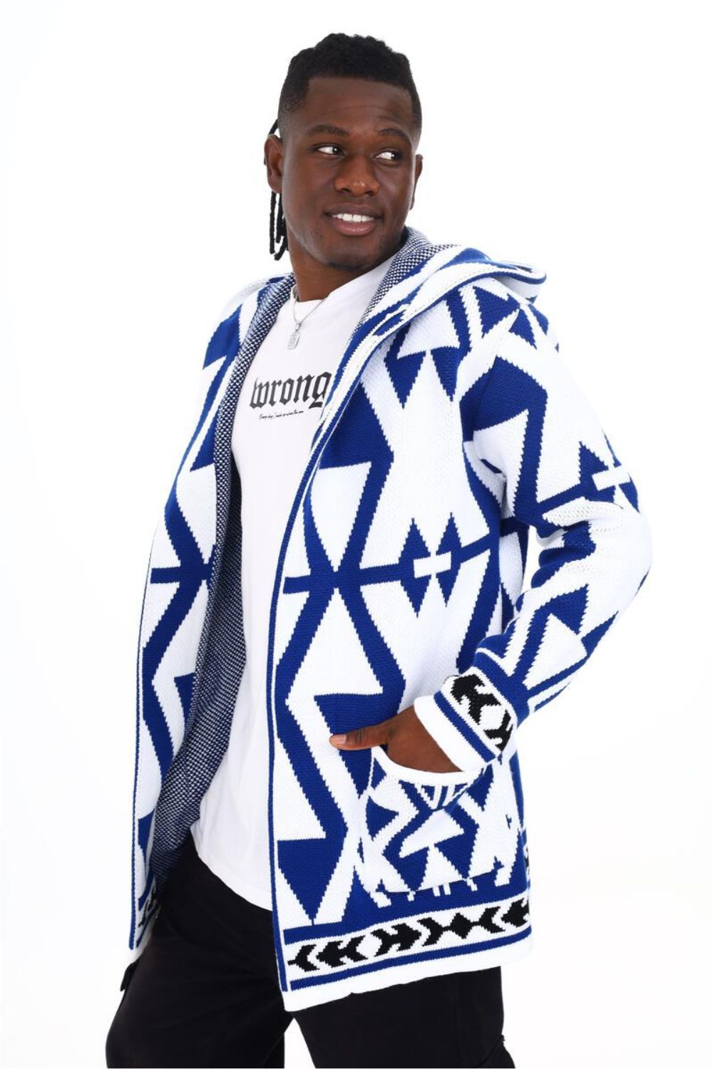 Black Pharaoh -Blue Long Sweater