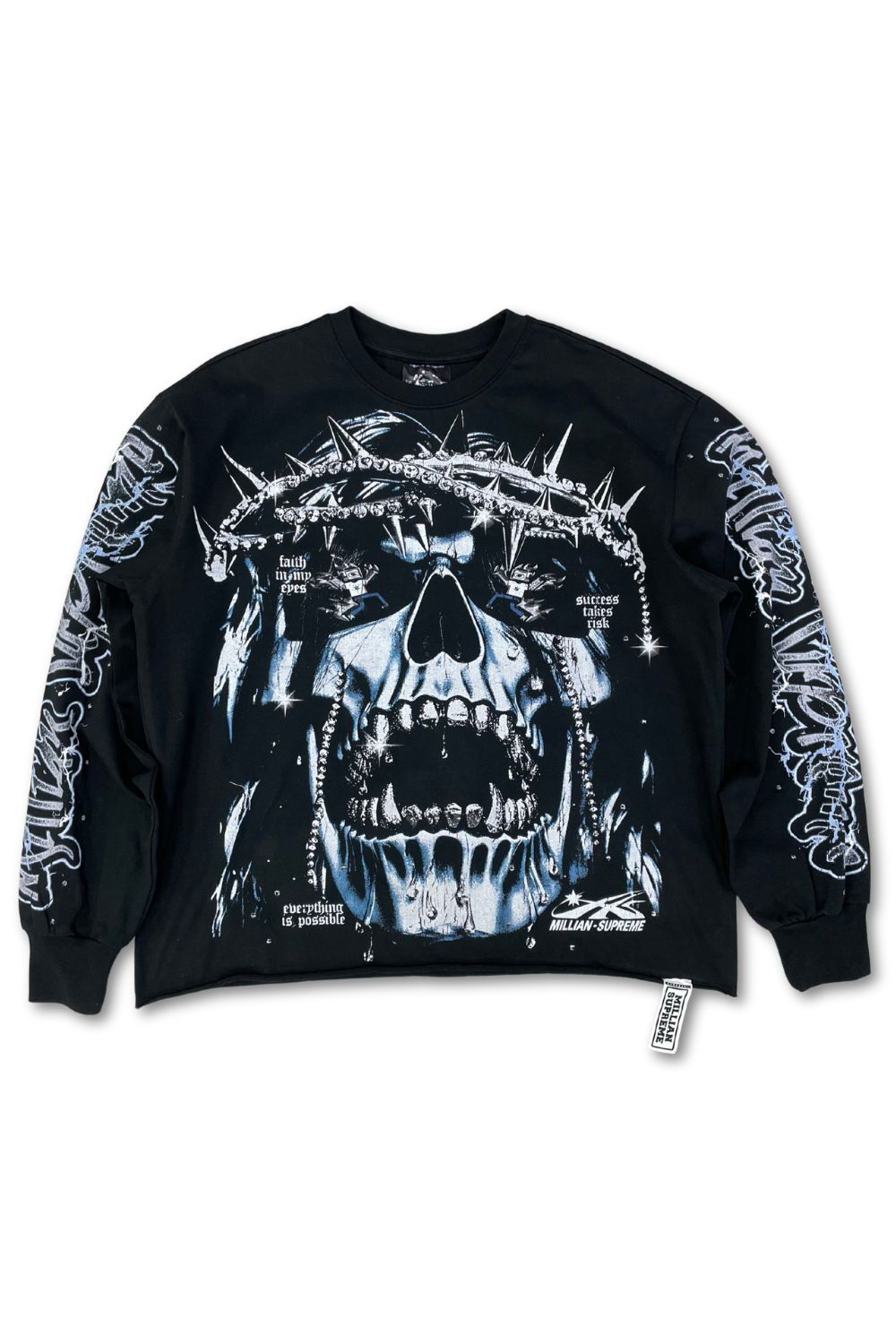 Millian Supreme Sacrifice It All Cropped Long Sleeve Tee