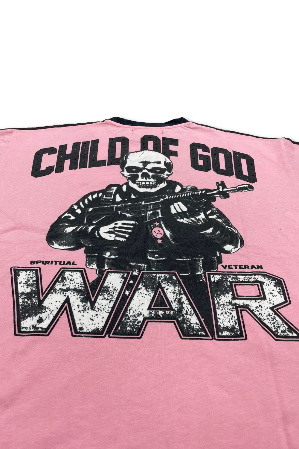 Wrathboy -Child Of God Oversized Cropped T - Shirt - Pink