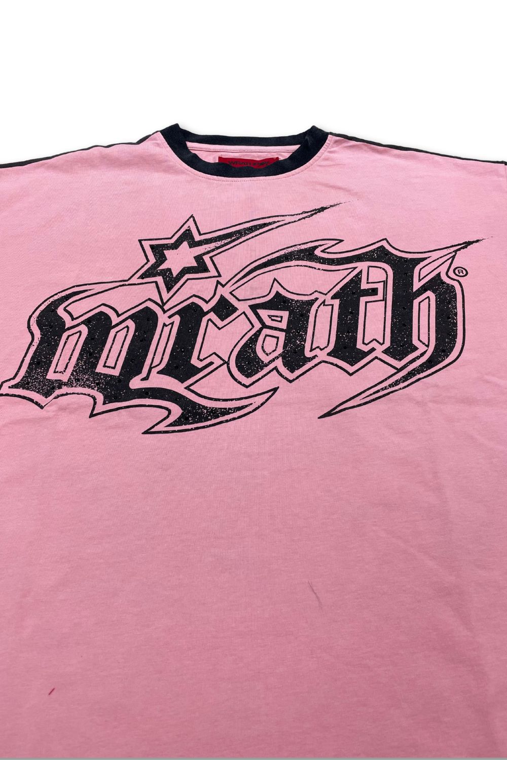 Wrathboy -Child Of God Oversized Cropped T - Shirt - Pink