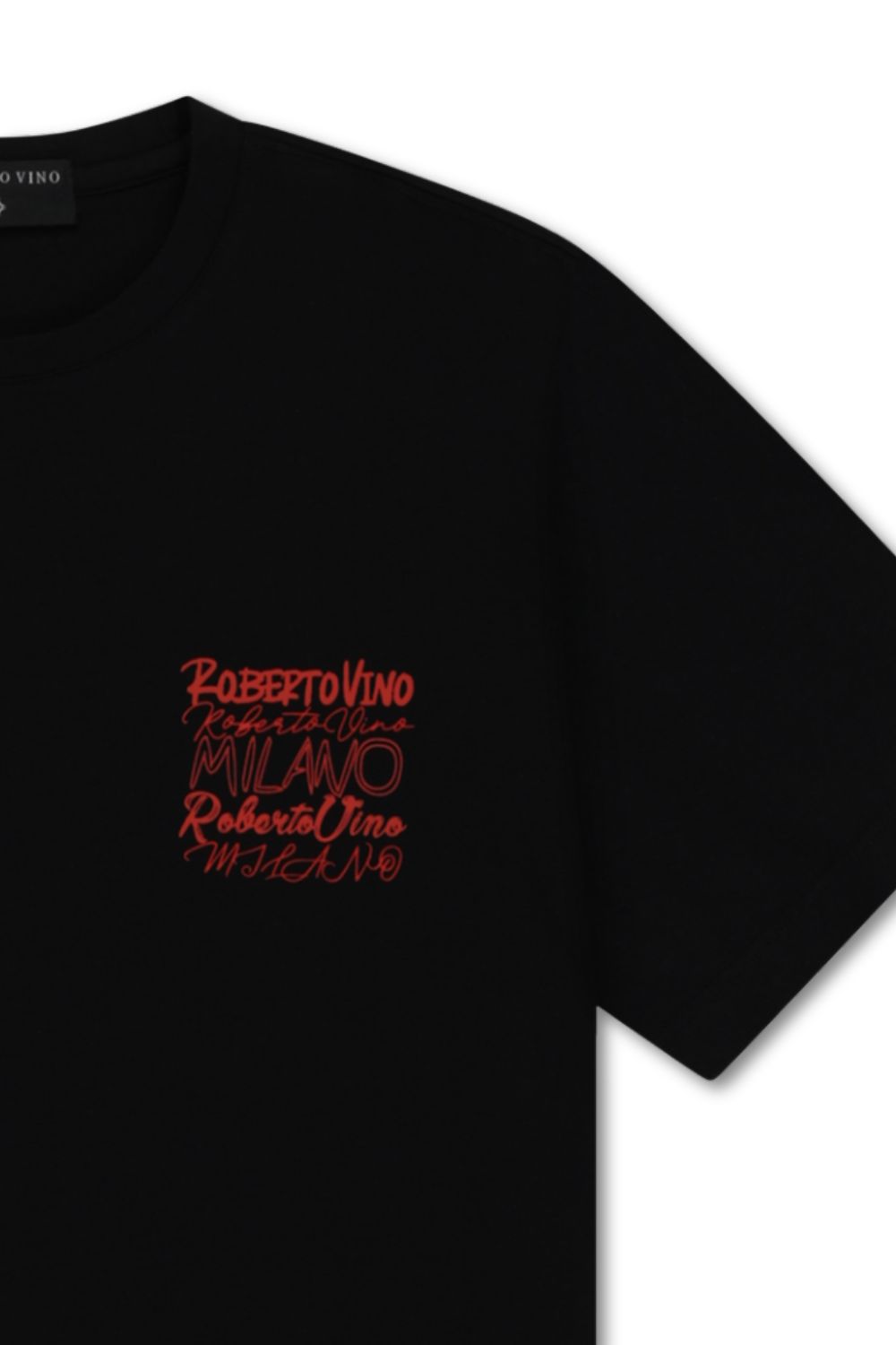 Roberto Vino Milano -Big Writing T - Shirt - Black