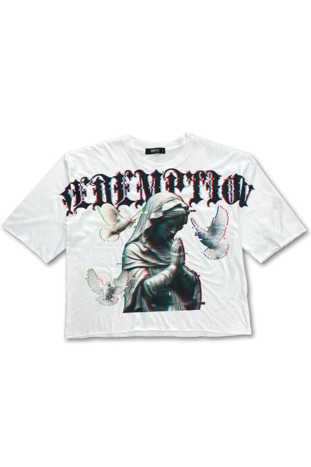 Redemption Cropped Graphic T - Shirt - White