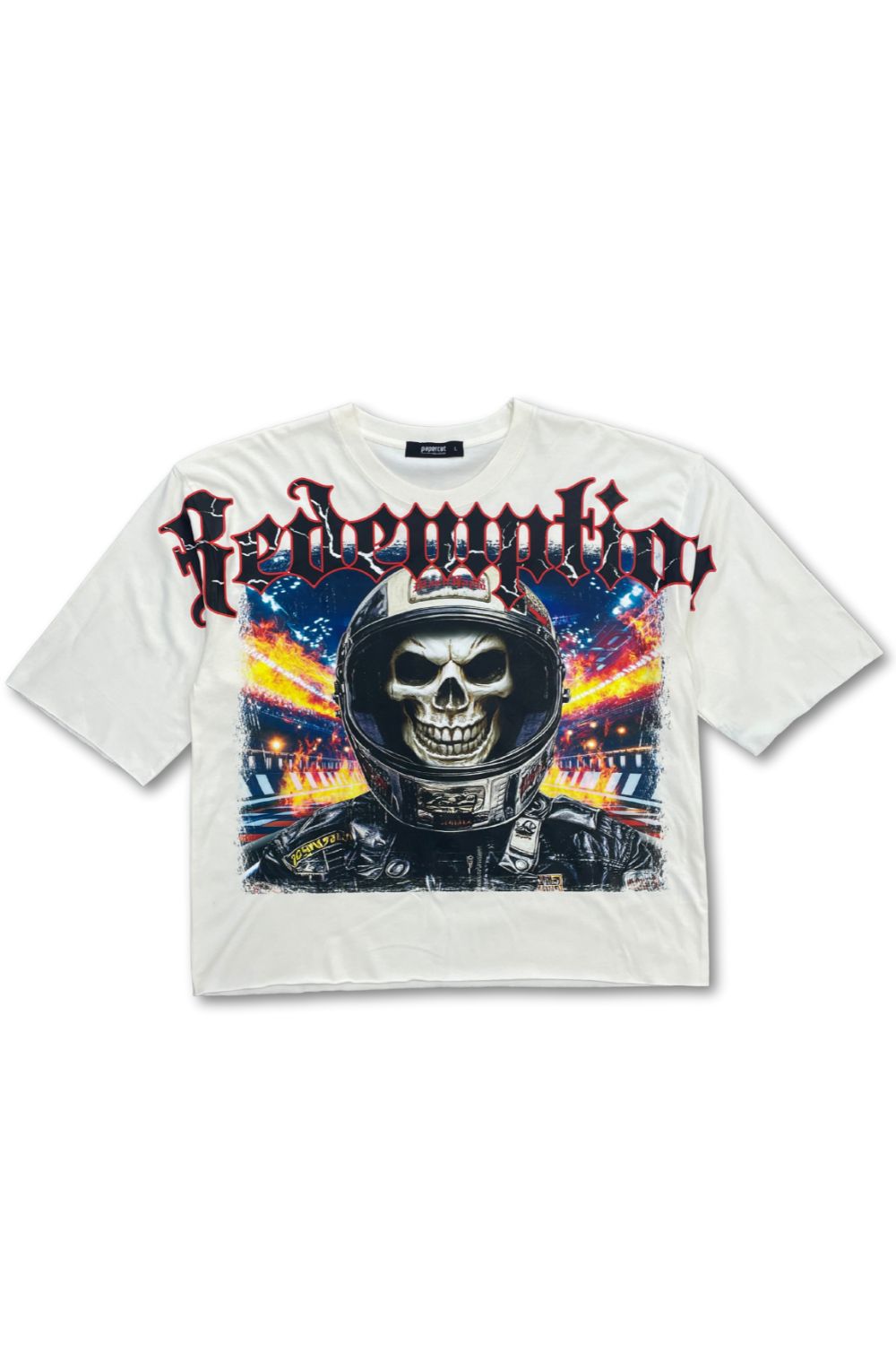 Redemption Cropped Graphic T - Shirt - Cream