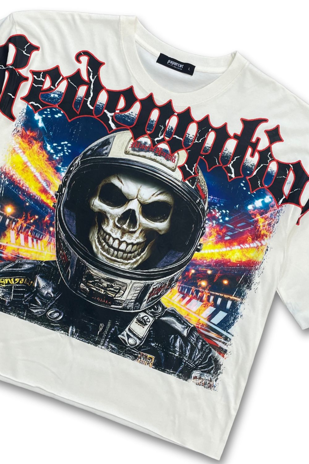 Redemption Cropped Graphic T - Shirt - Cream