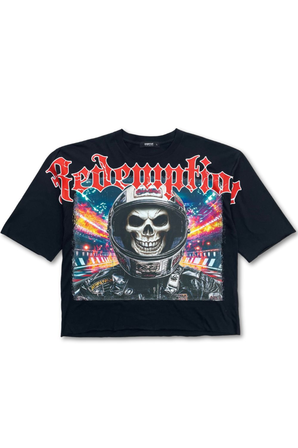 Redemption Cropped Graphic T - Shirt - Black