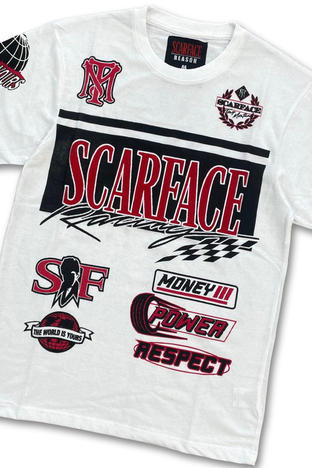 Reason Scarface Money Power Respect T - Shirt - White