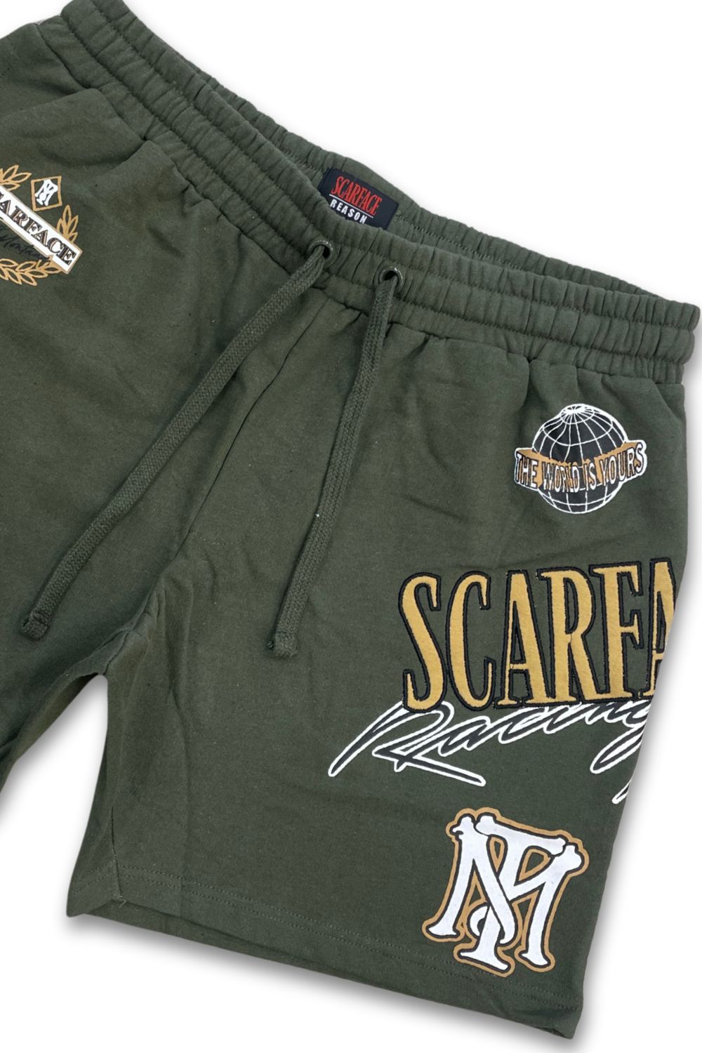 Reason Scarface Money Power Respect Shorts - Olive