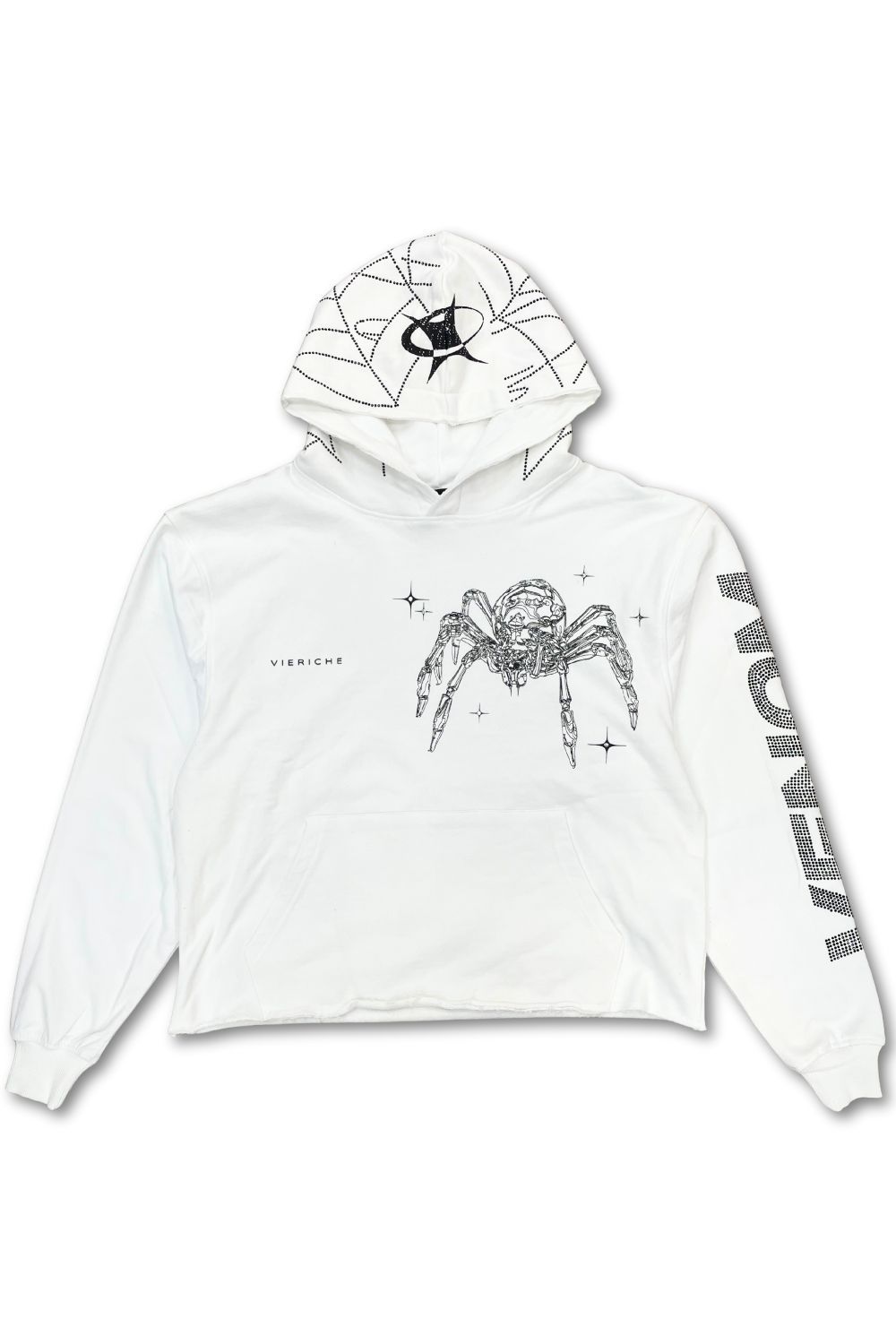 Vie Riche Spider Venom Cropped Hoodie - White