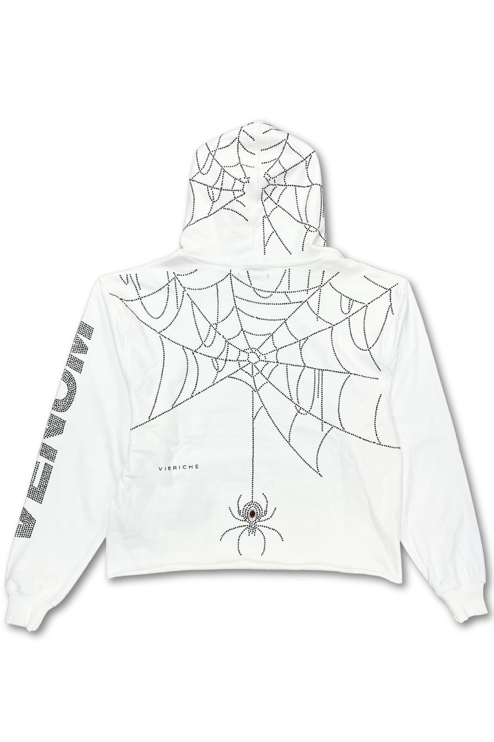 Vie Riche Spider Venom Cropped Hoodie - White