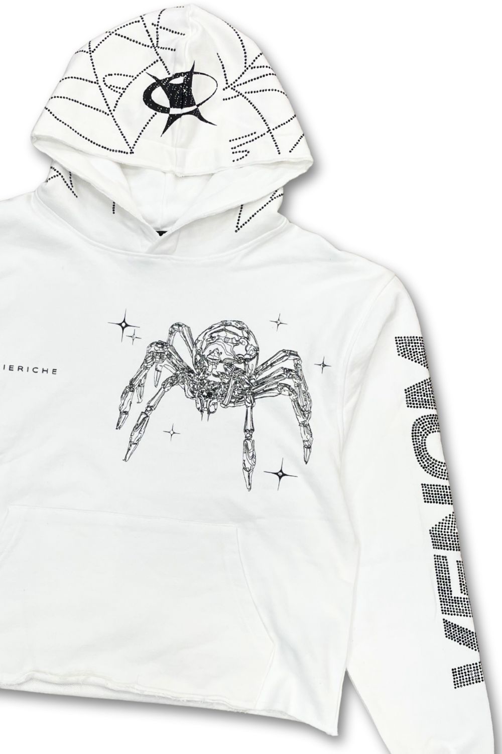 Vie Riche Spider Venom Cropped Hoodie - White