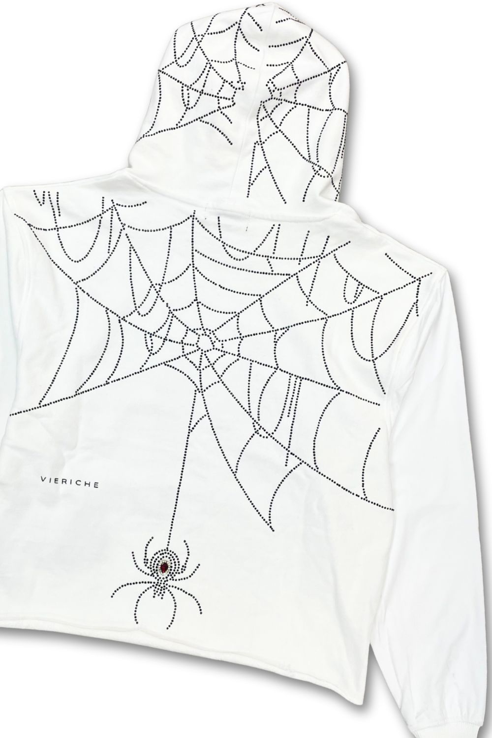 Vie Riche Spider Venom Cropped Hoodie - White