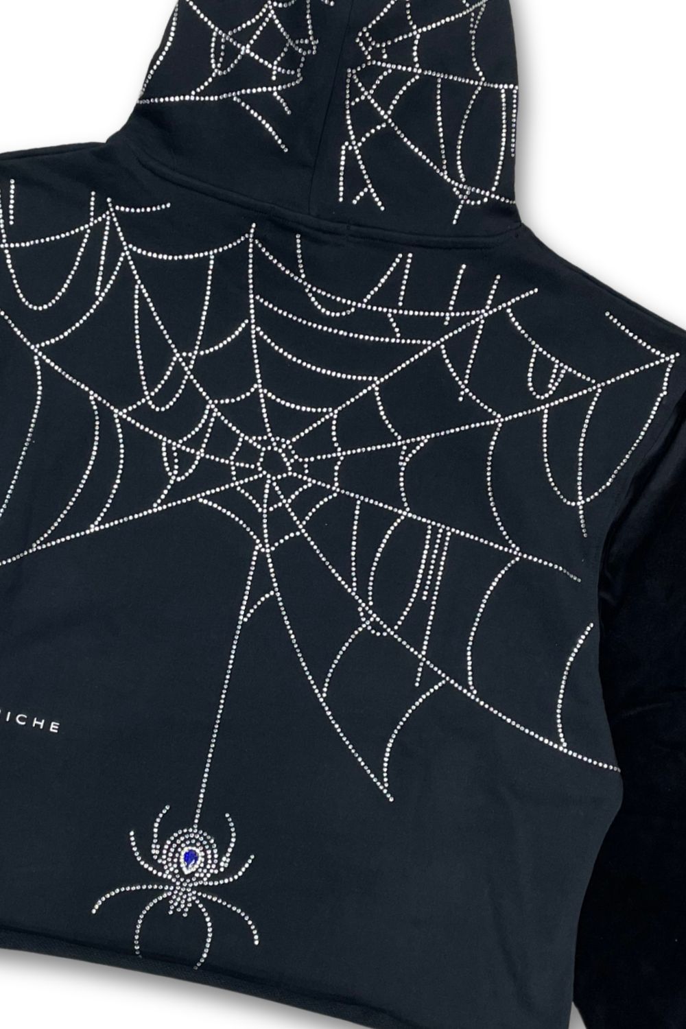 Vie Riche Spider Venom Cropped Hoodie - Black