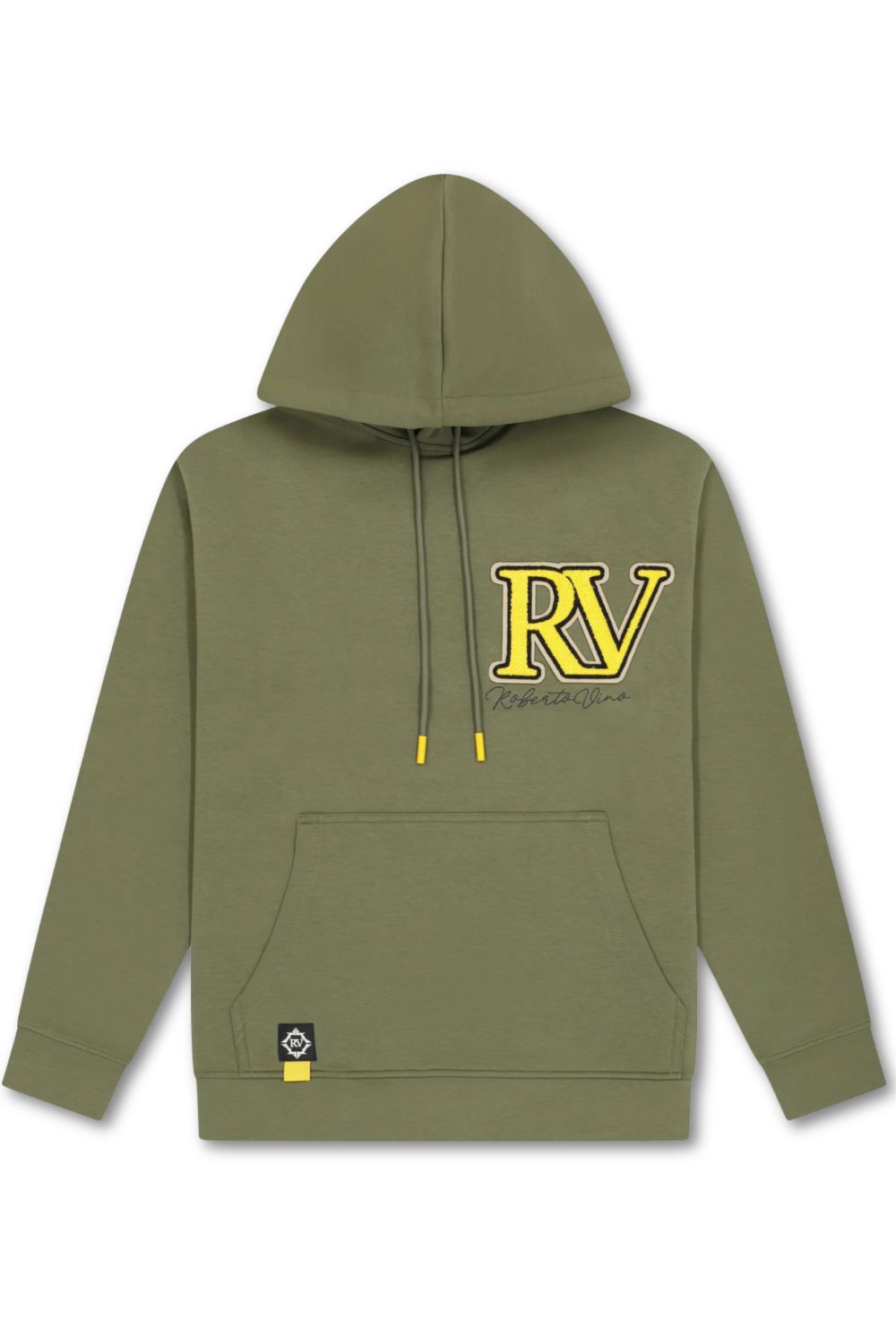 Roberto Vino Milano Big Writing Hoodie - Olive