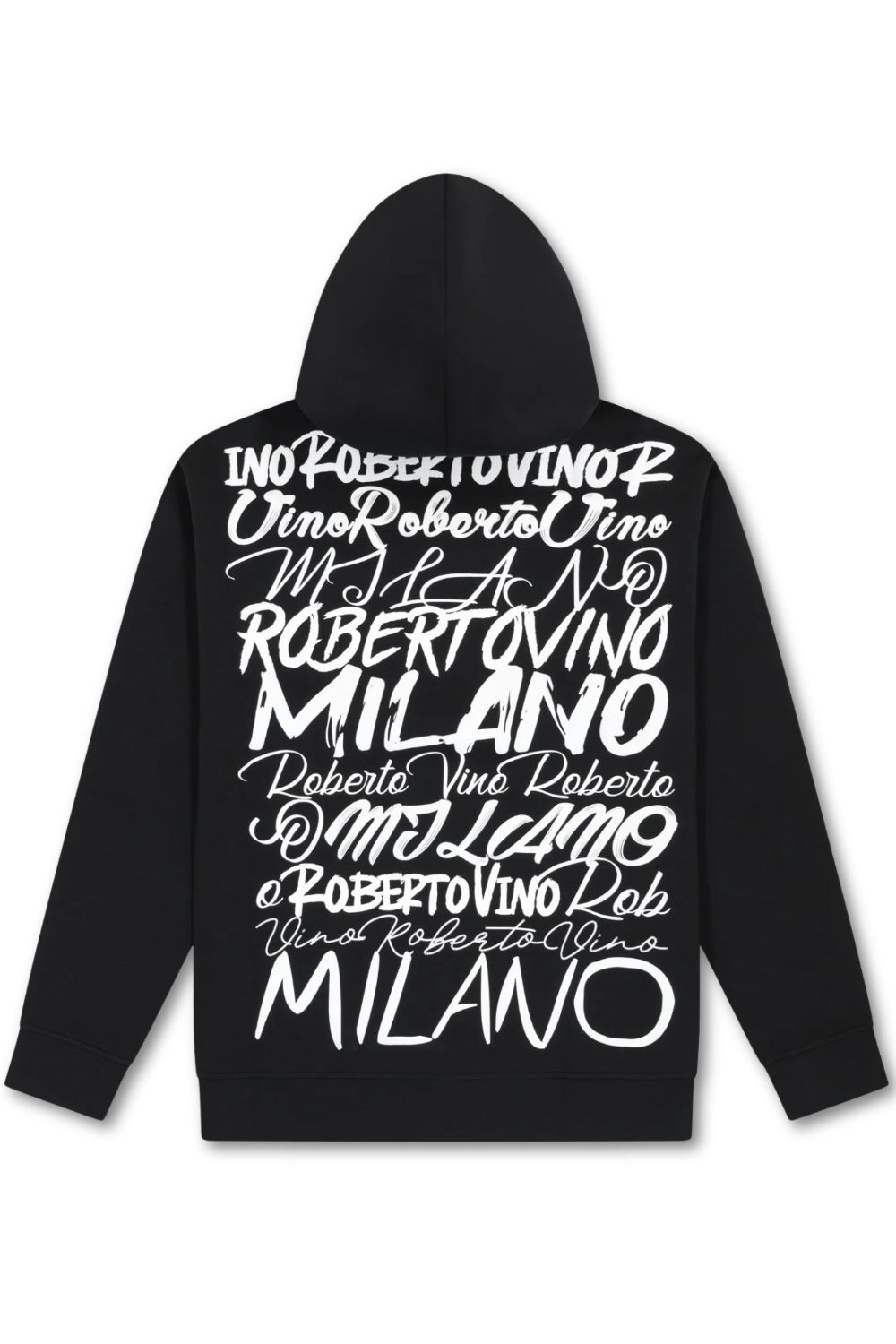 Roberto Vino Milano Big Writing Hoodie - Black