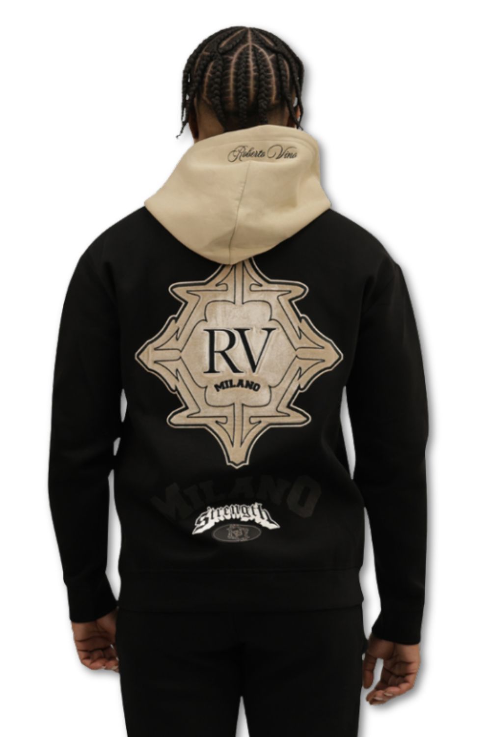 Roberto Vino Milano Strength Hoodie - Black