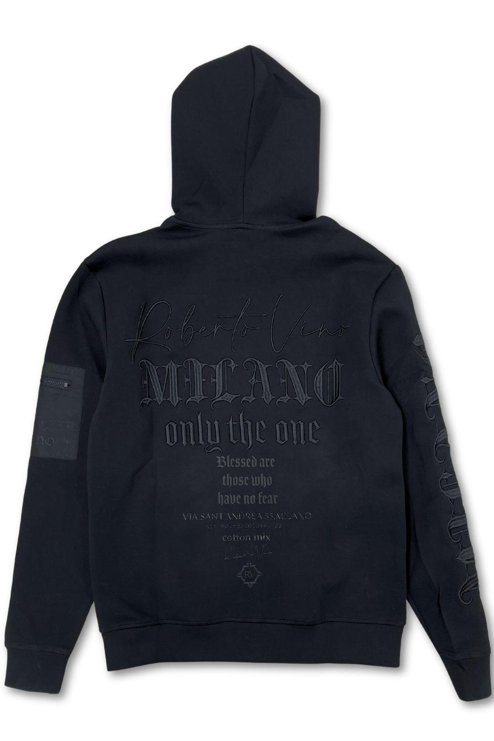 Roberto Vino Milano Only The One Triple Black Hoodie