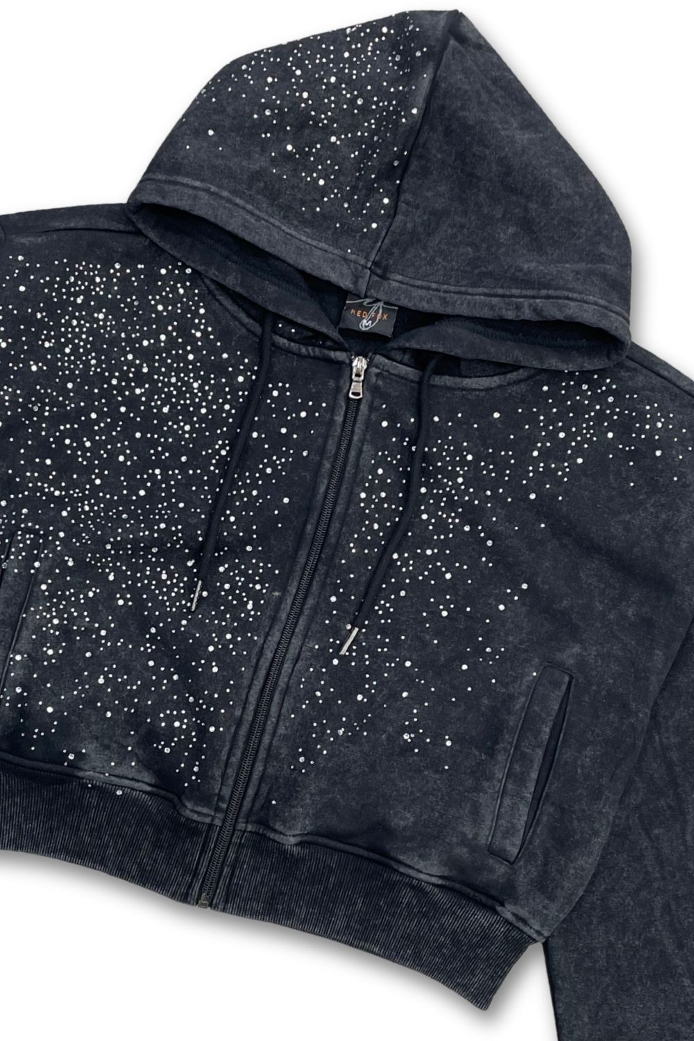 Women’s Red Fox Full Rhinestone Stacked Sweatsuit