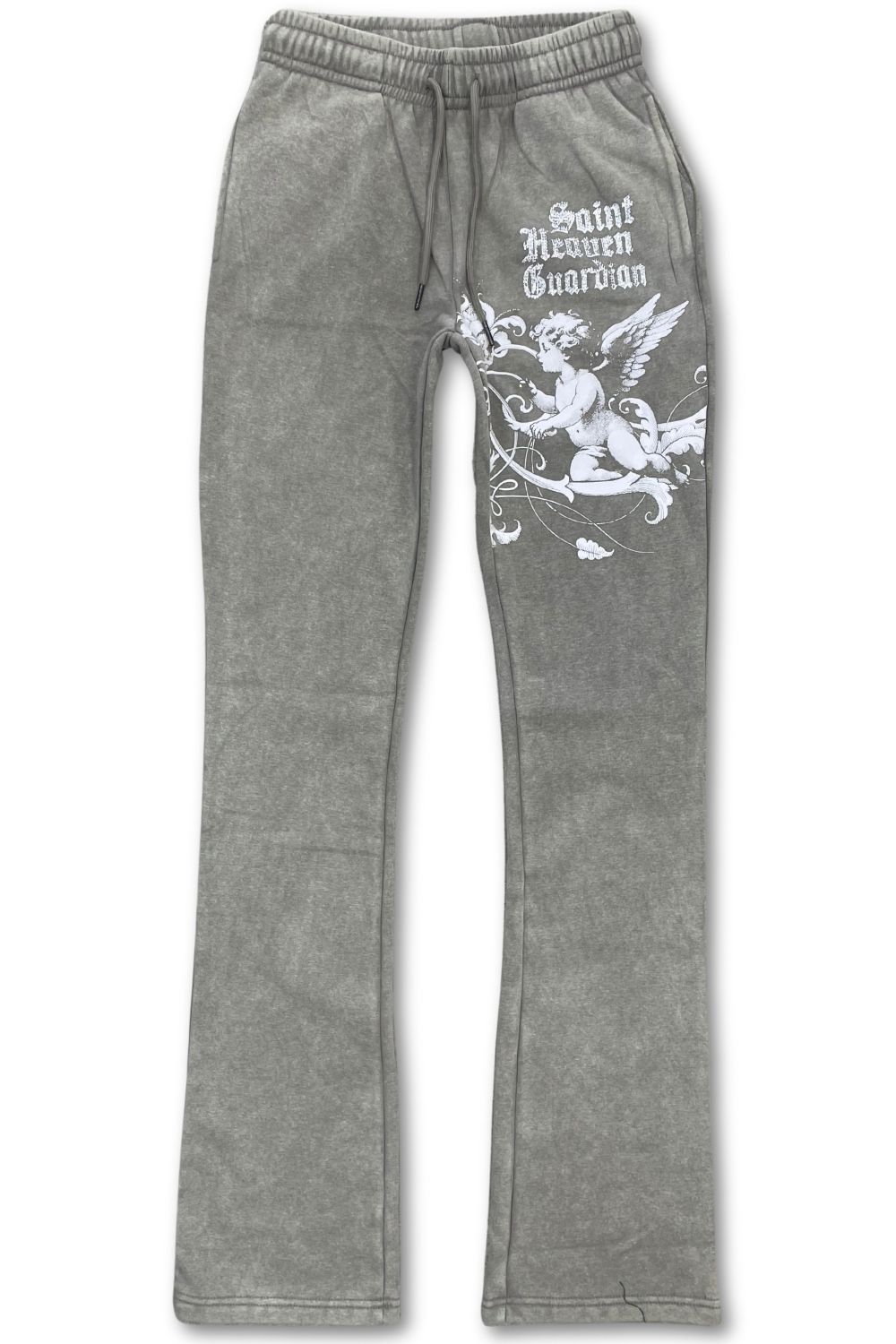 Women’s Red Fox Saint Heaven Guardian Rhinestone Stacked Sweatsuit - Stone