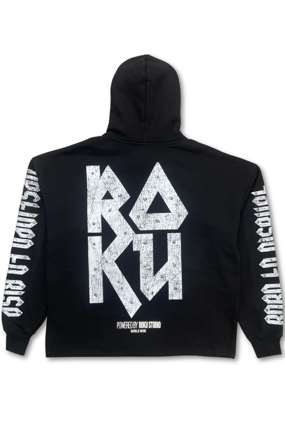 Roku Studio Riot Spirit Cropped Fleece Hoodie - Black