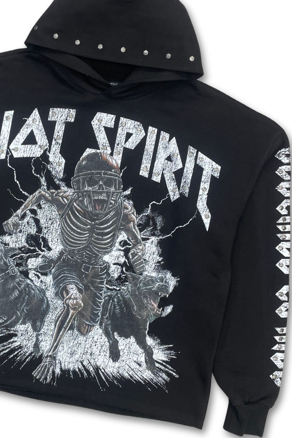 Roku Studio Riot Spirit Cropped Fleece Hoodie - Black