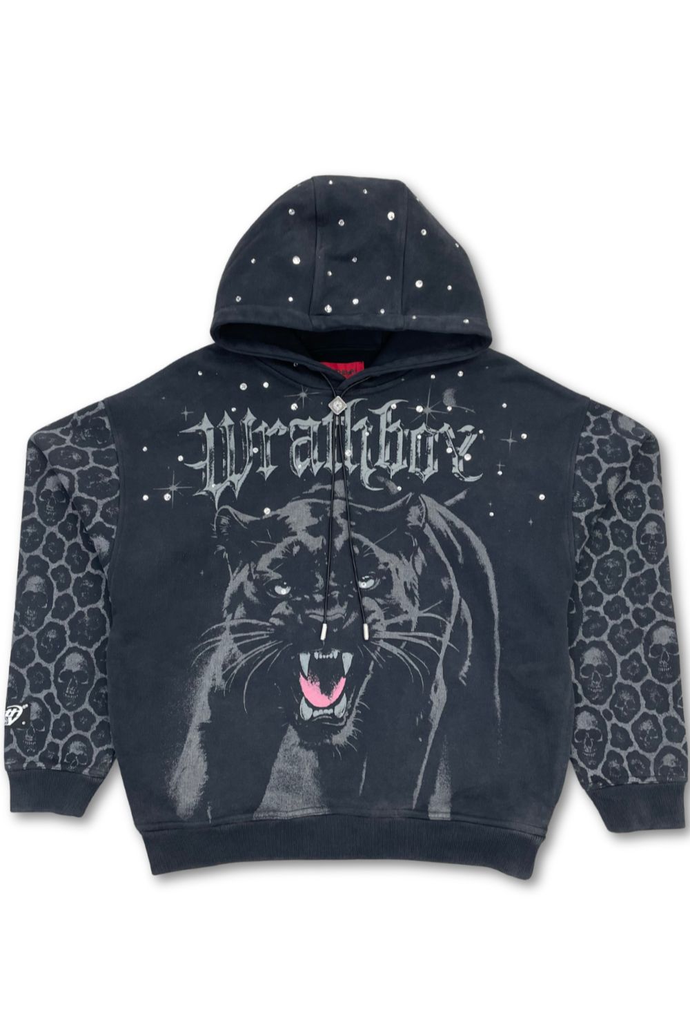 Wrathboy Black Panther Rhinestone Hoodie