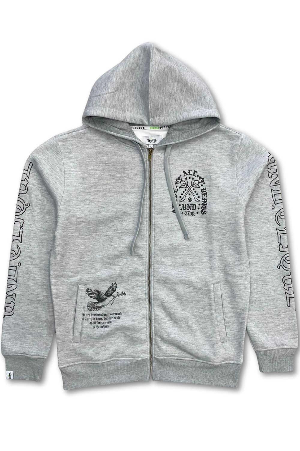 Undrtd Above All Beings Zip-Up Stacked Sweatsuit - Grey