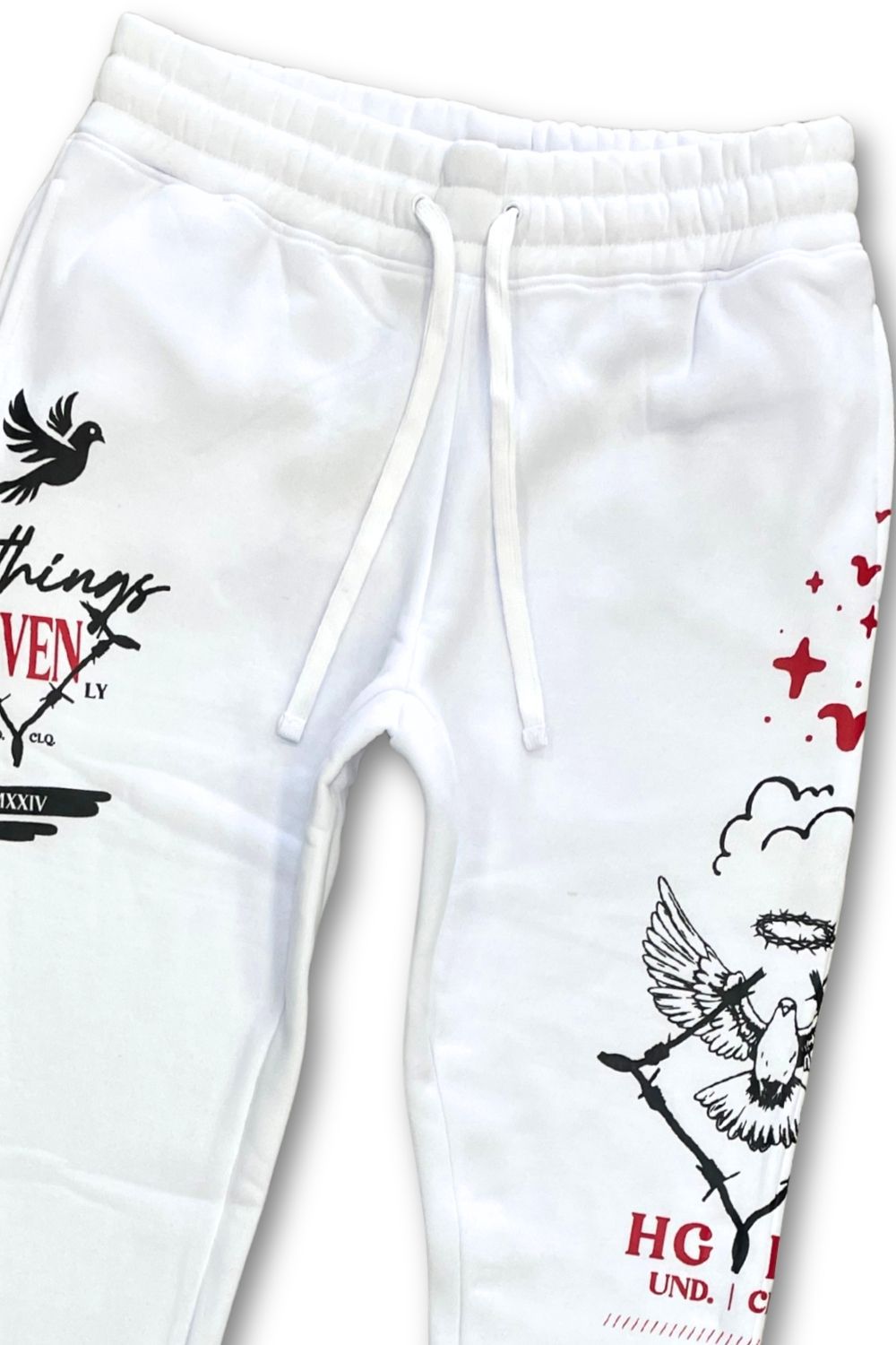 Undrtd Nothings Given Stacked Sweatsuit - White