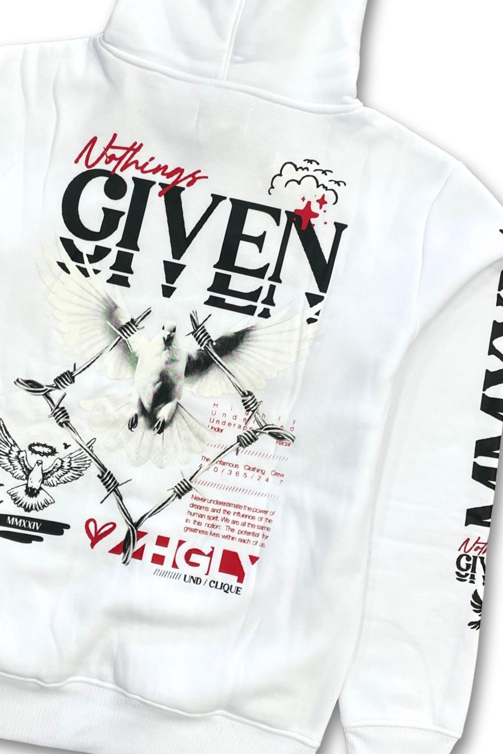 Undrtd Nothings Given Stacked Sweatsuit - White